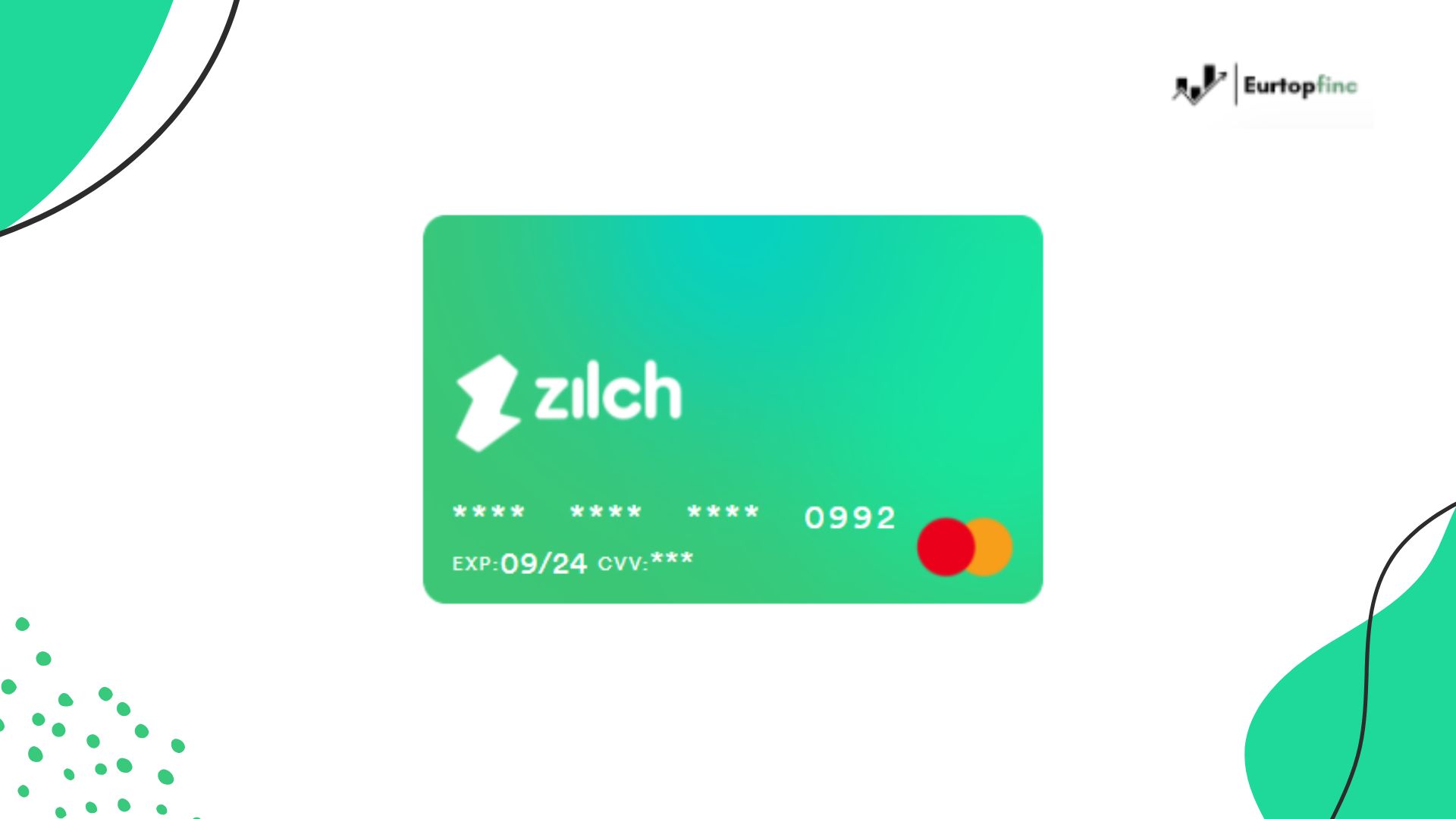 Green Zilch Classic card featuring the Zilch logo and Mastercard symbol, representing a modern buy now, pay later payment option for secure and flexible shopping.