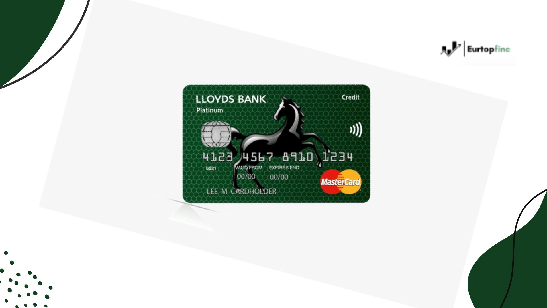 Green Lloyds Bank Balance Transfer Card featuring the iconic black horse logo, chip, and Mastercard logo—ideal for consolidating credit card debt with 0% interest promotions.