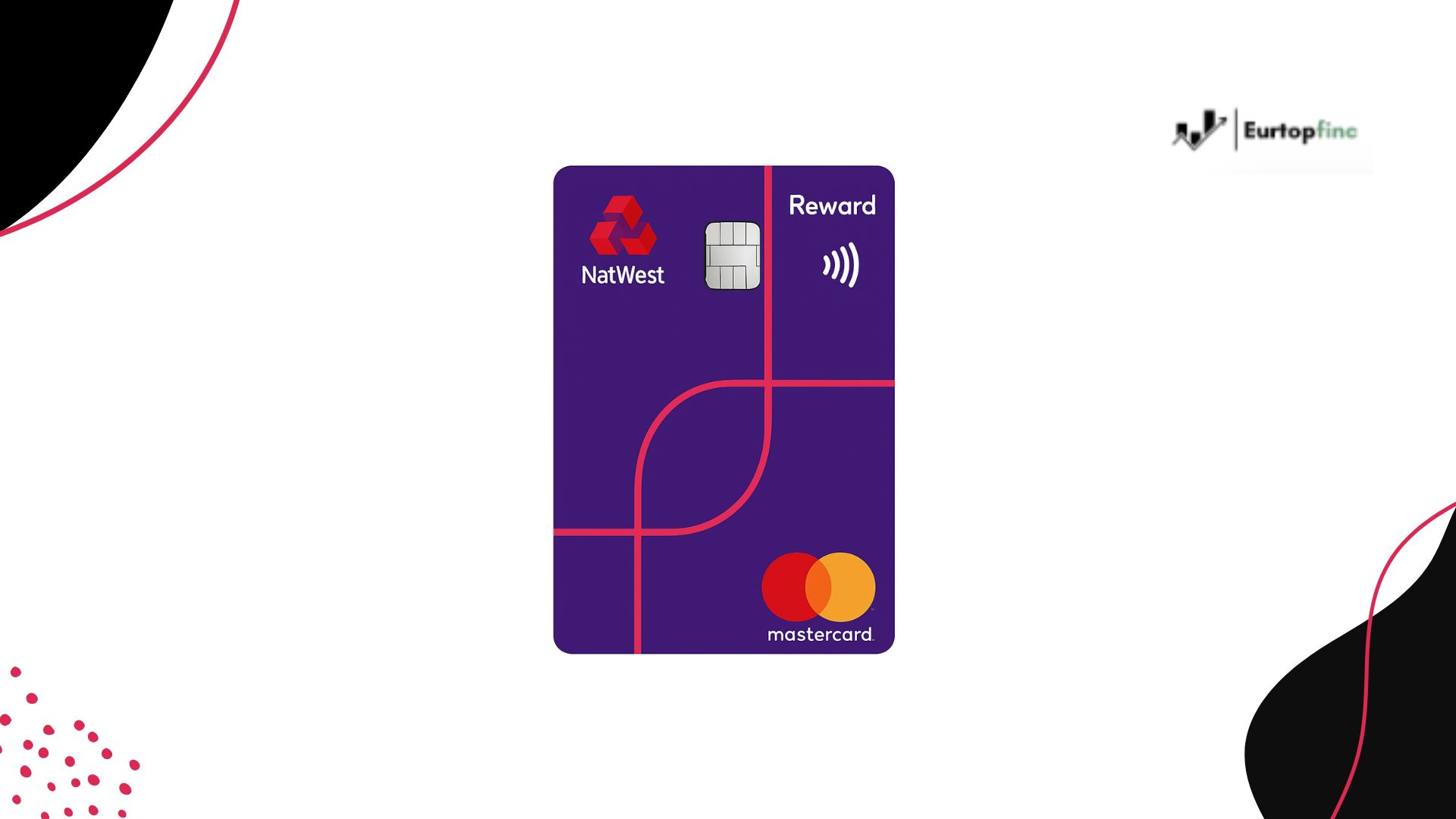Vertical image of the NatWest Travel Reward Credit Card centered on a white background, featuring the purple card design with red line patterns, the NatWest logo, EMV chip, contactless symbol, and Mastercard logo — visually representing the NatWest Travel Reward Credit Card.