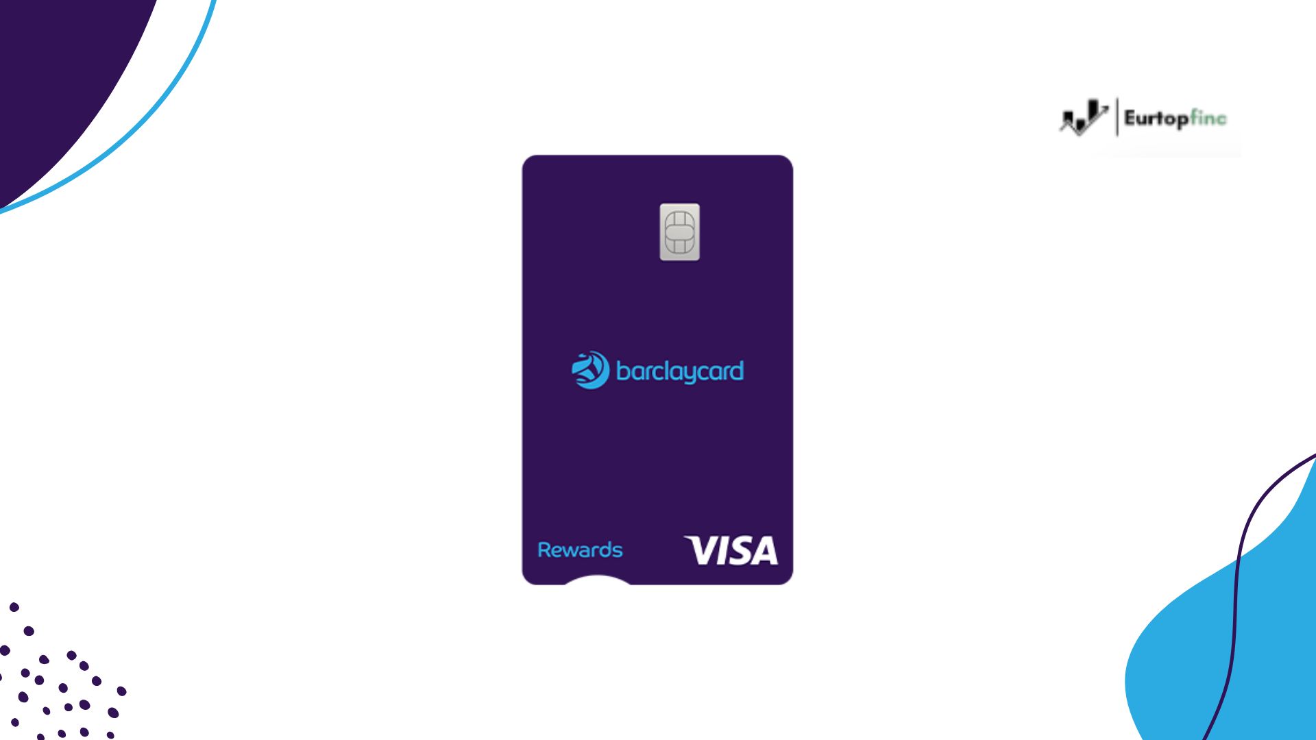 Illustration of the Barclays Premier Rewards Credit Card in dark purple design with the Barclaycard logo, Visa branding, and the word “Rewards” printed at the bottom.